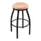 Holland Bar Stool Co 30" Swivel Bar Stool, Black Wrinkle, Nat Oak Seat 80230BWNatOak - alternate 1